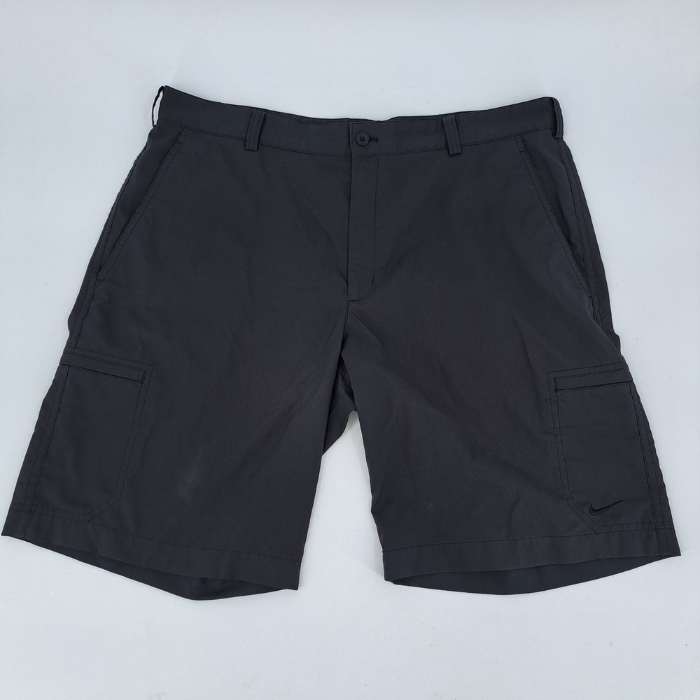 Nike Golf Dri-FIT Cargo Shorts Mens 36 Polyester Spandex Black Solid Stretch